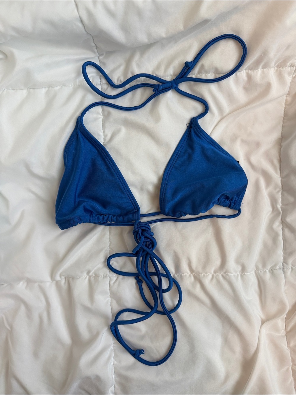 Cotton On Body Blue Triangle Tie Bikini Top